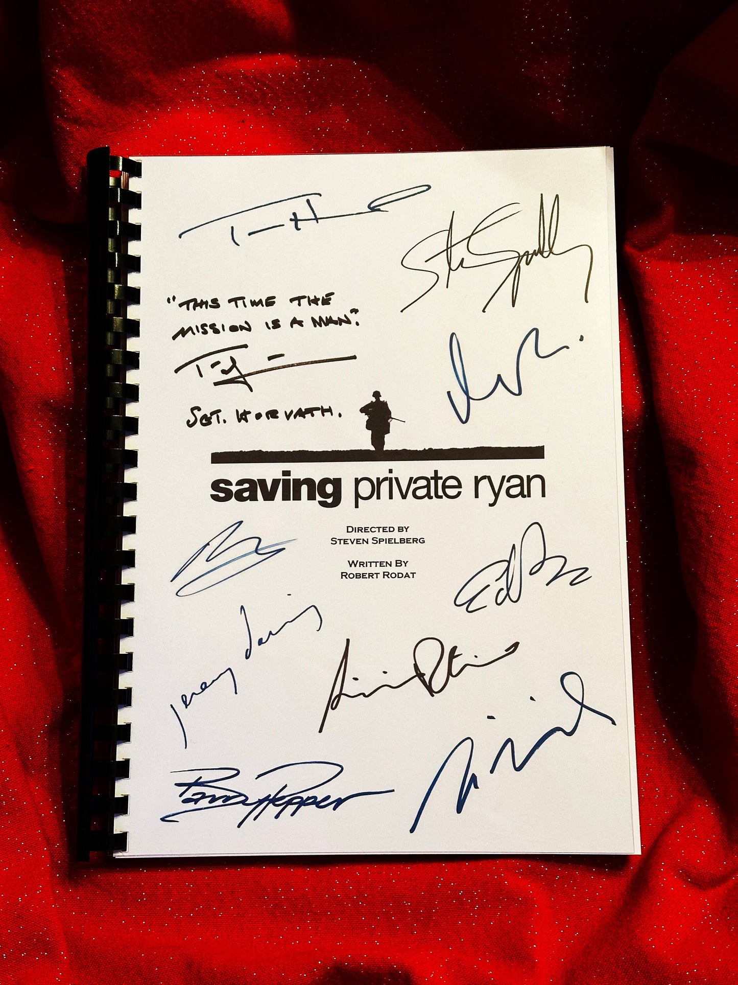 SAVING PRIVATE RYAN Signed Movie Script, Birthday Gift, Movie Gift, Film Script, Screenplay, Autographs, Cinema, Movies, Movie, Tom Hanks