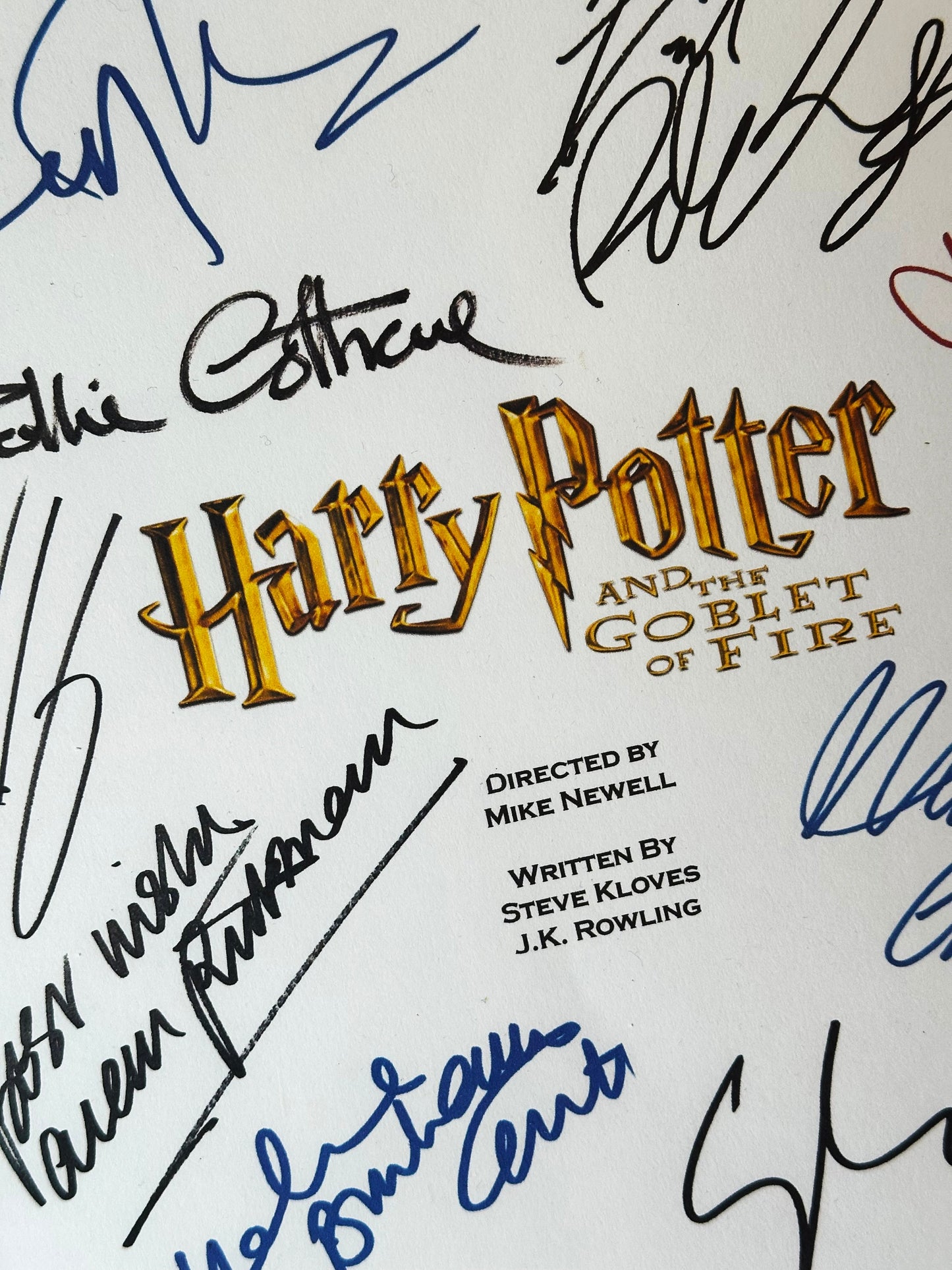 HARRY POTTER, Goblet Of Fire, Signed Movie Script, Movie Present, Birthday Gift, Movie Gift, Film Script,