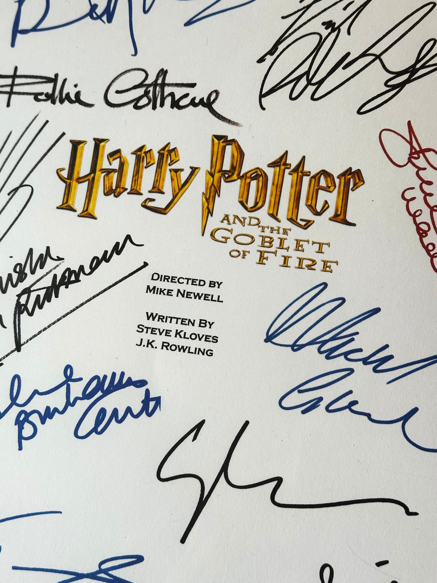 HARRY POTTER, Goblet Of Fire, Signed Movie Script, Movie Present, Birthday Gift, Movie Gift, Film Script,