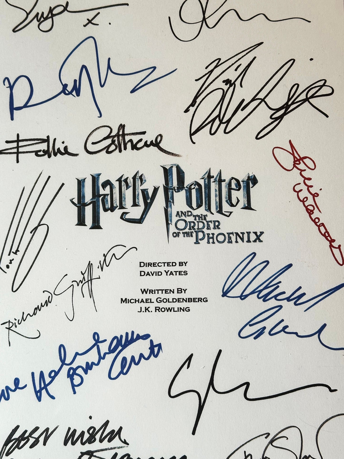 HARRY POTTER Order Of The Phoenix, Signed Movie Script, Movie Present, Birthday Gift, Movie Gift, Film Script,