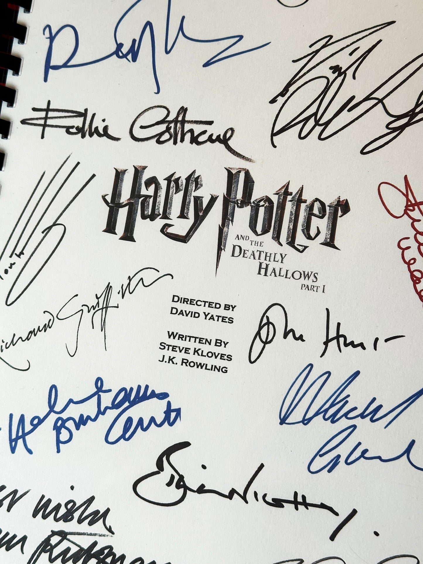 HARRY POTTER Deathly Hallows Part 1, Signed Movie Script, Movie Present, Birthday Gift, Movie Gift, Film Script,