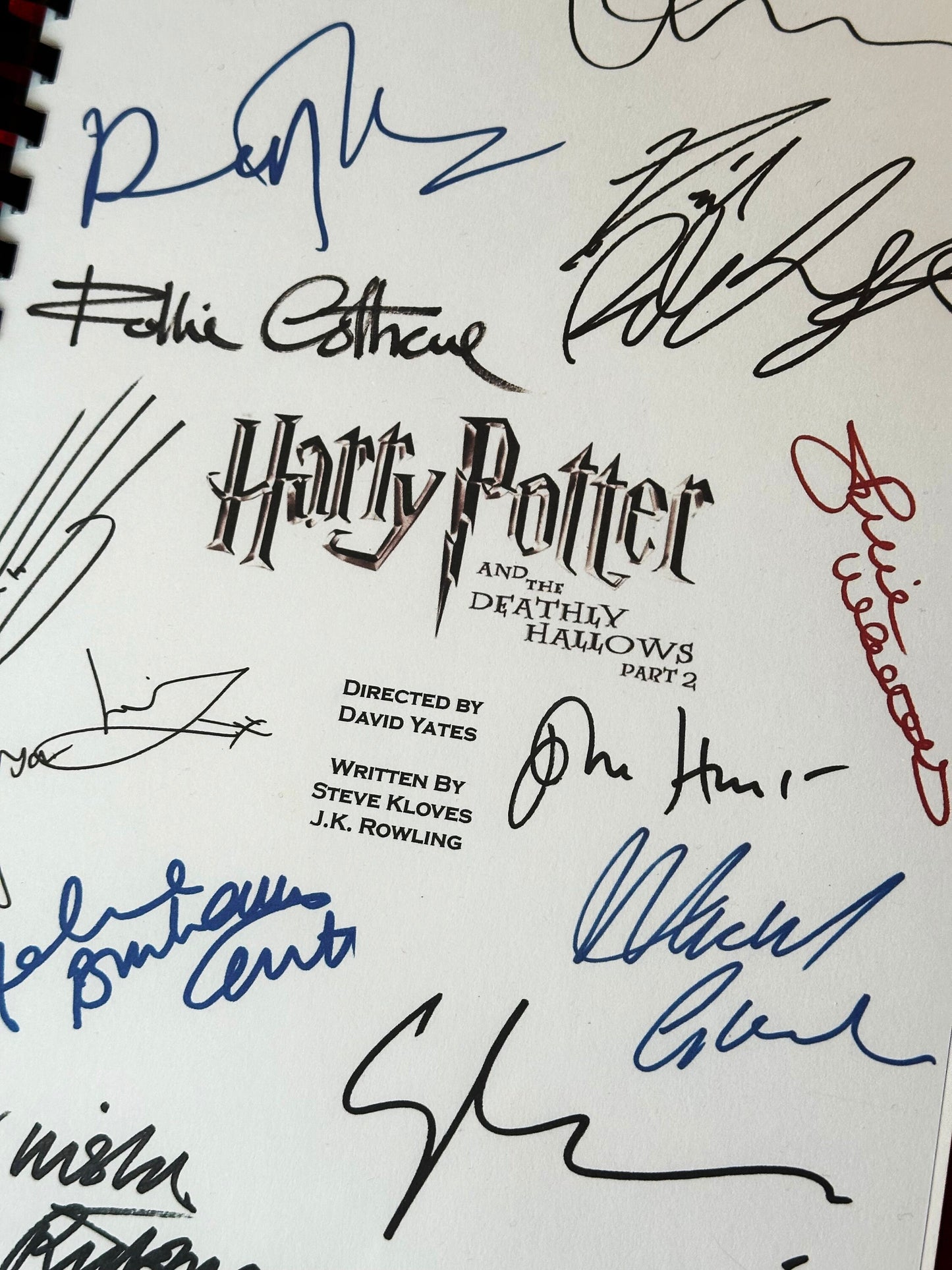 HARRY POTTER Deathly Hallows Part 2, Signed Movie Script, Movie Present, Birthday Gift, Movie Gift, Film Script,