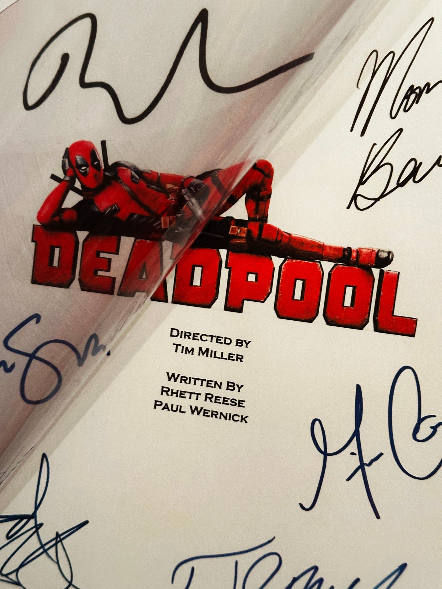 DEADPOOL Signed Movie Script, Birthday Gift, Movie Gift, Film Script, Autographs, Cinema, Gift, Present