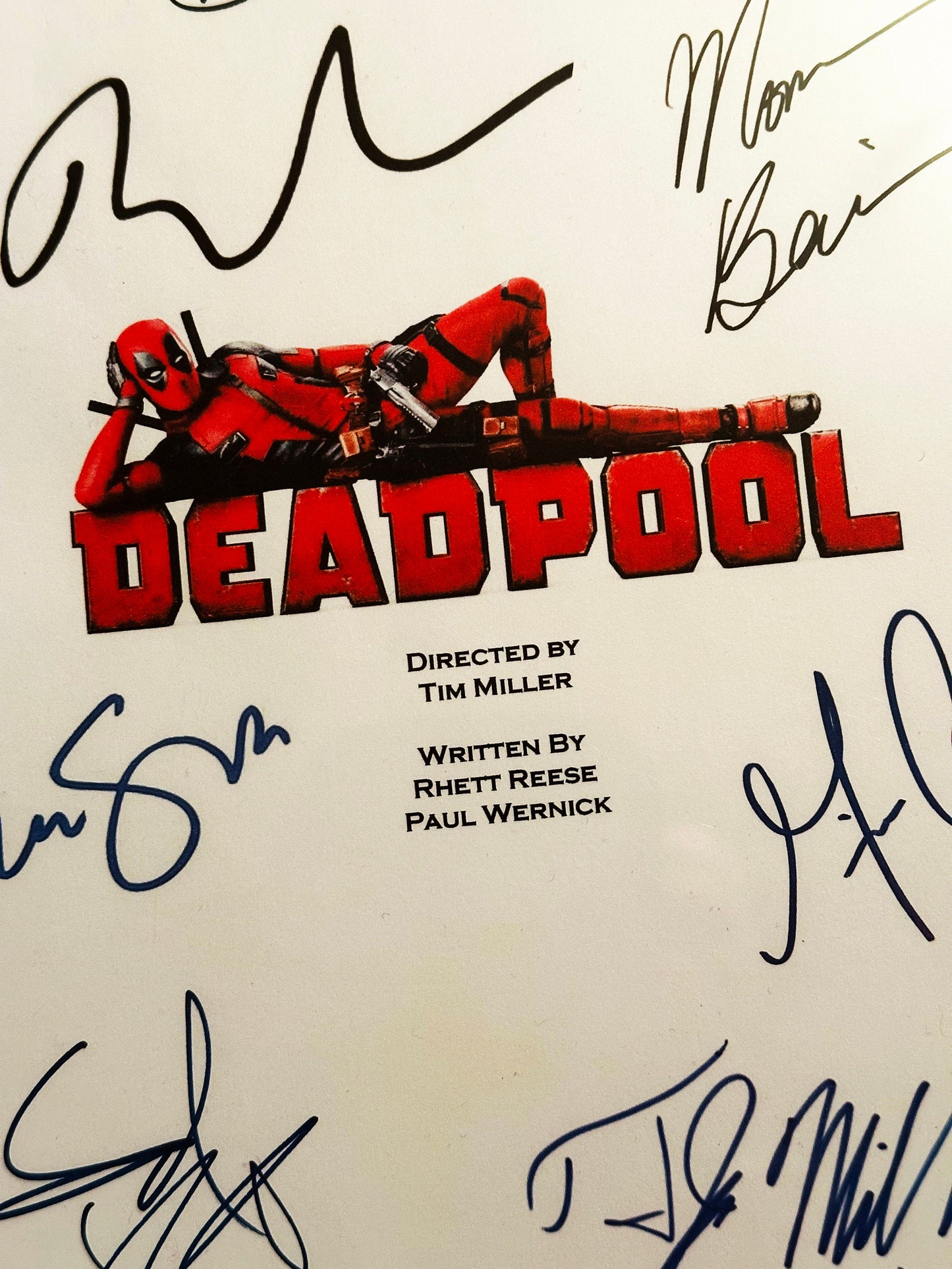 DEADPOOL Signed Movie Script, Birthday Gift, Movie Gift, Film Script, Autographs, Cinema, Gift, Present