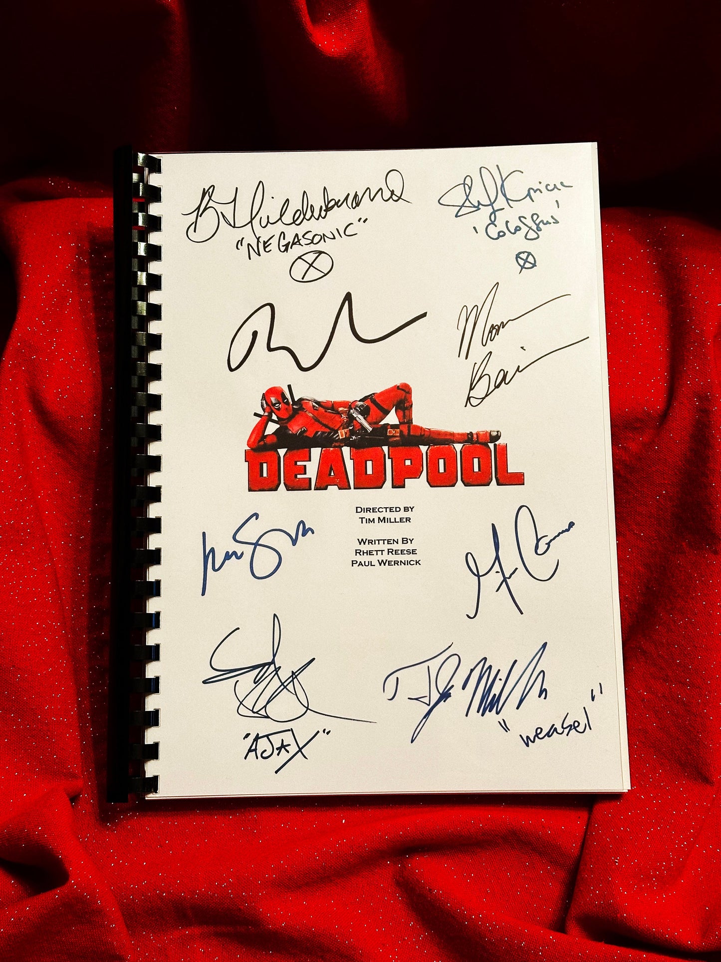 DEADPOOL Signed Movie Script, Birthday Gift, Movie Gift, Film Script, Autographs, Cinema, Gift, Present