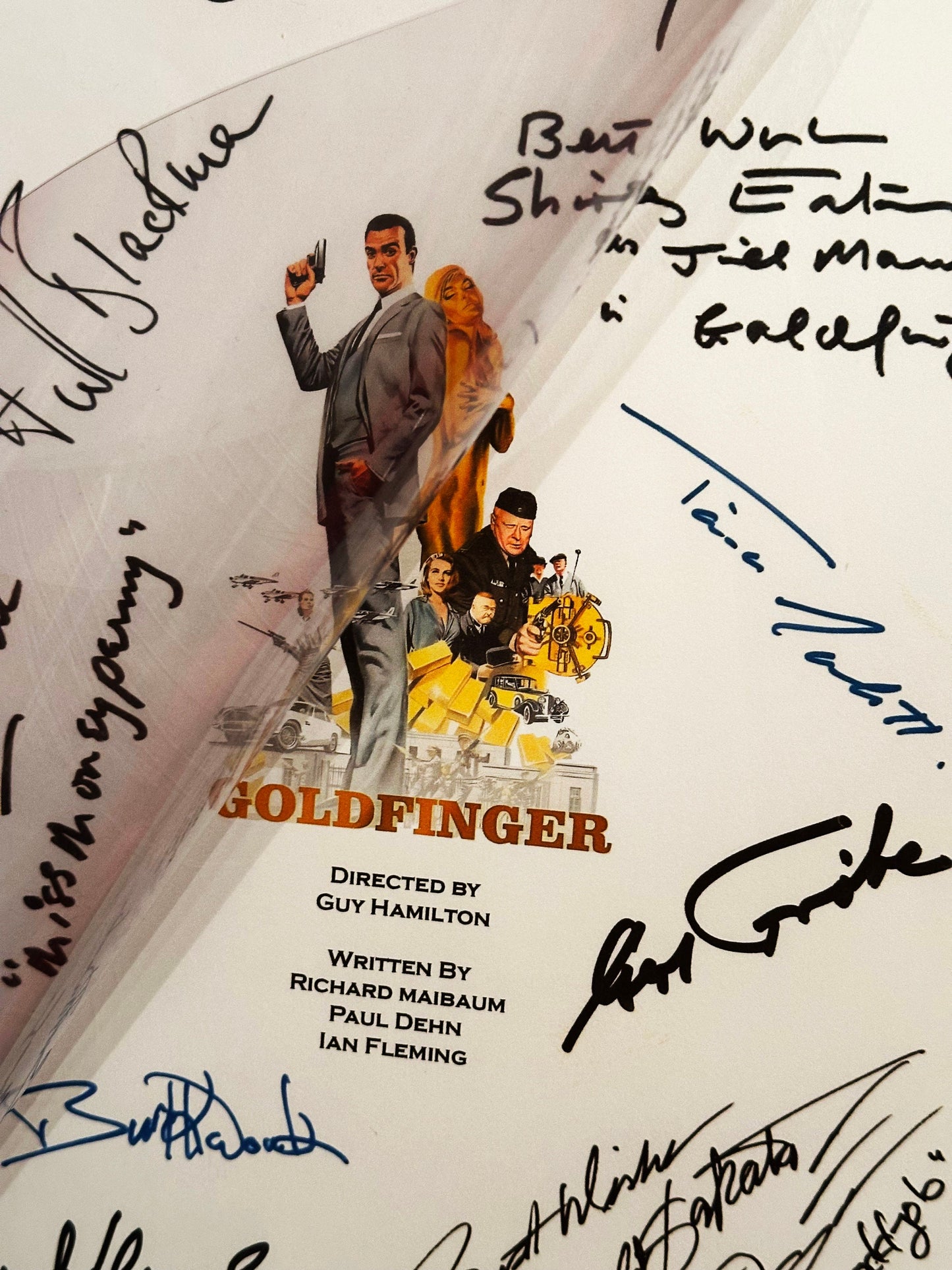 GOLDFINGER Signed Movie Script, Bond, James Bond, Birthday Gift, Movie Gift, Film Script, Autographs, Cinema, Gift, Present