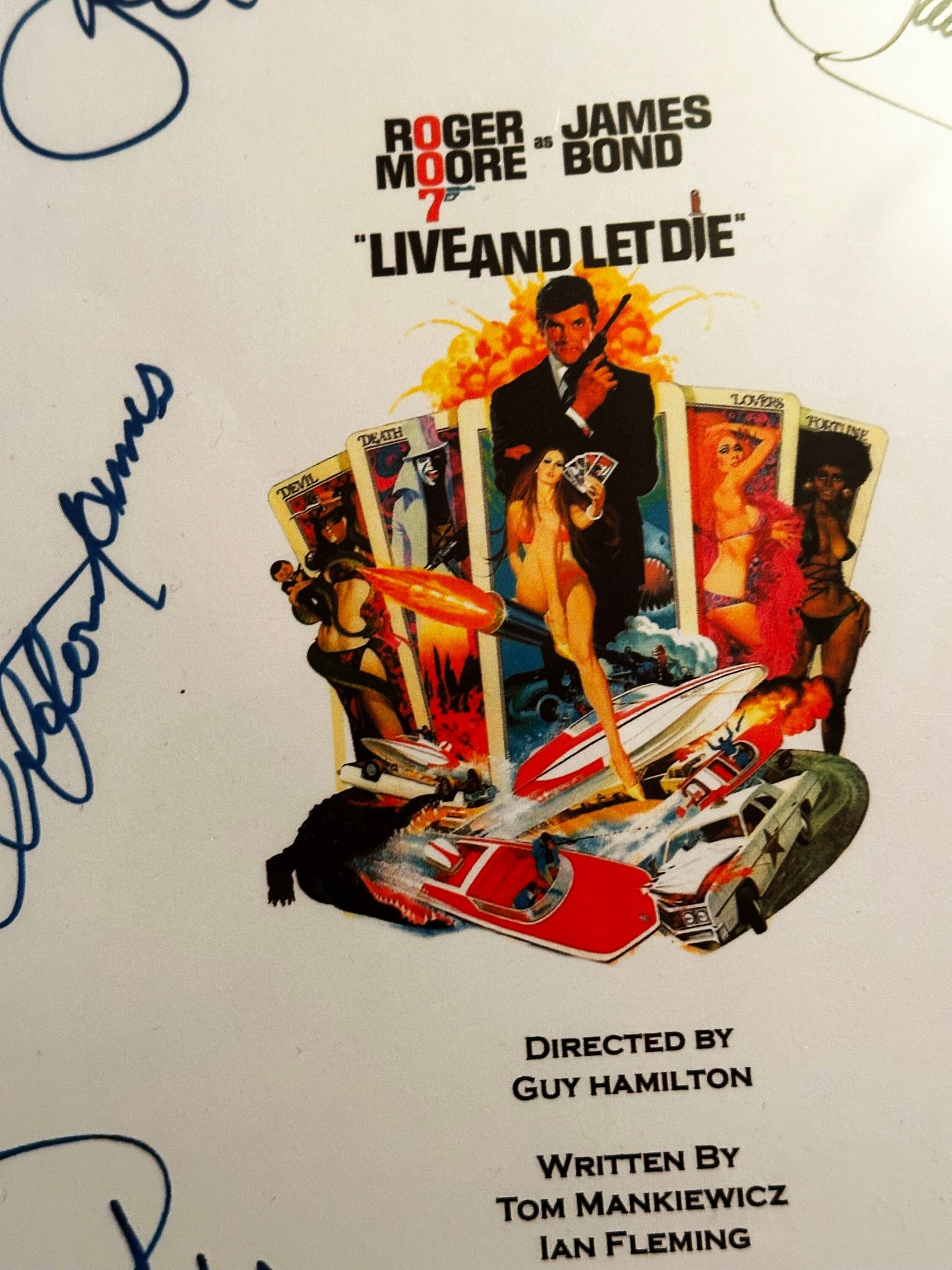 BOND Live And Let Die Signed Movie Script, Bond, James Bond, Birthday Gift, Movie Gift, Film Script, Autographs, Cinema, Gift, Present