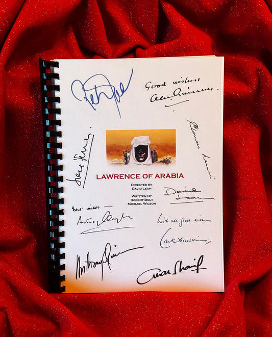 LAWRENCE OF ARABIA Signed Script, Birthday Gift, Movie Gift, Film, Screenplay, Present, Cinema