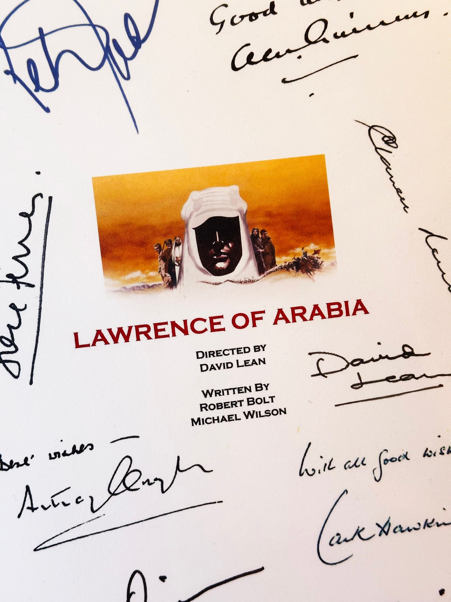 LAWRENCE OF ARABIA Signed Script, Birthday Gift, Movie Gift, Film, Screenplay, Present, Cinema