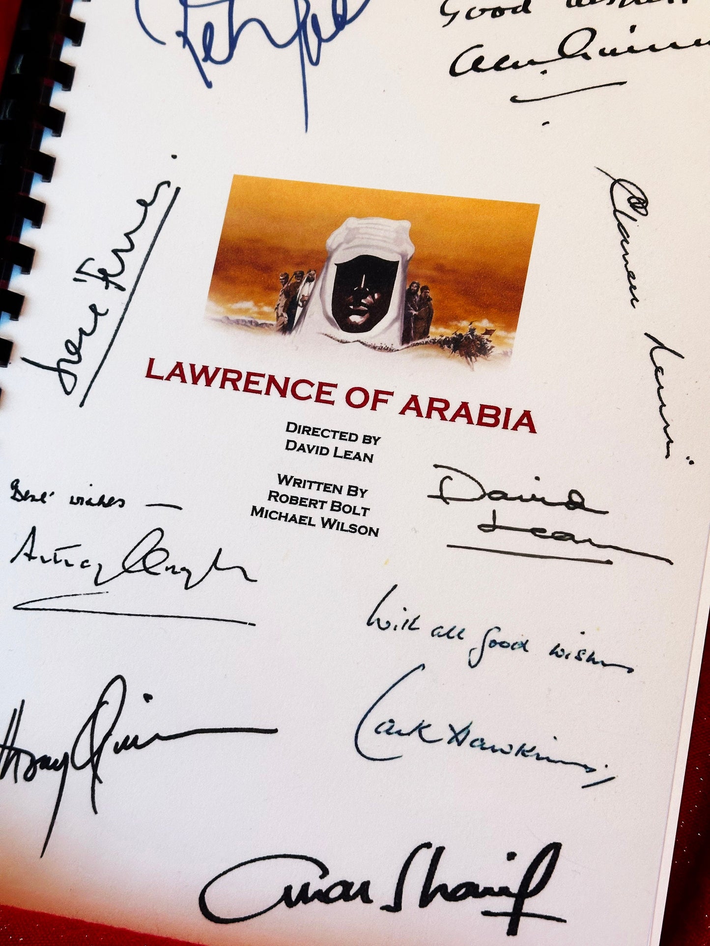 LAWRENCE OF ARABIA Signed Script, Birthday Gift, Movie Gift, Film, Screenplay, Present, Cinema