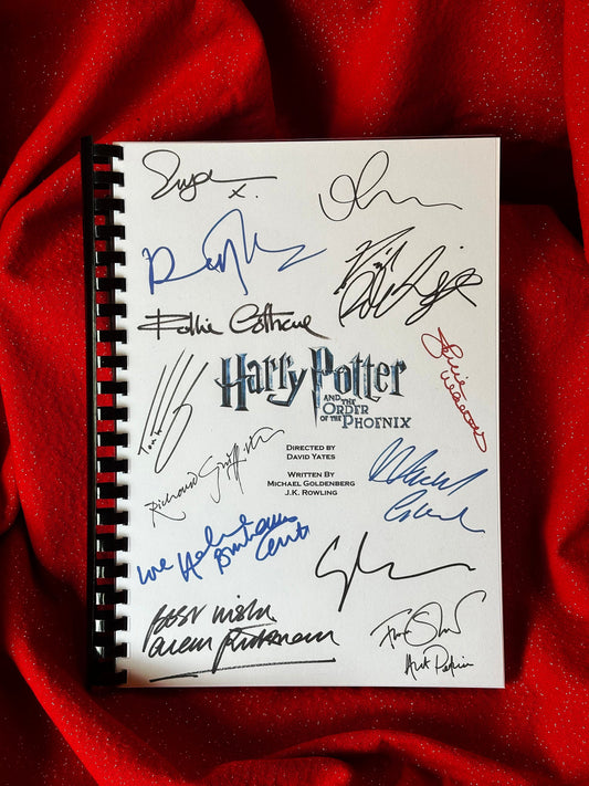 HARRY POTTER Order Of The Phoenix, Signed Movie Script, Movie Present, Birthday Gift, Movie Gift, Film Script,