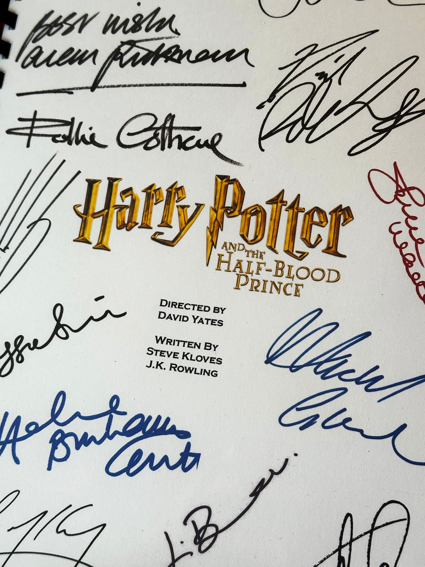 HARRY POTTER Half Blood Prince Signed Movie Script, Movie Present, Birthday Gift, Movie Gift, Film Script,