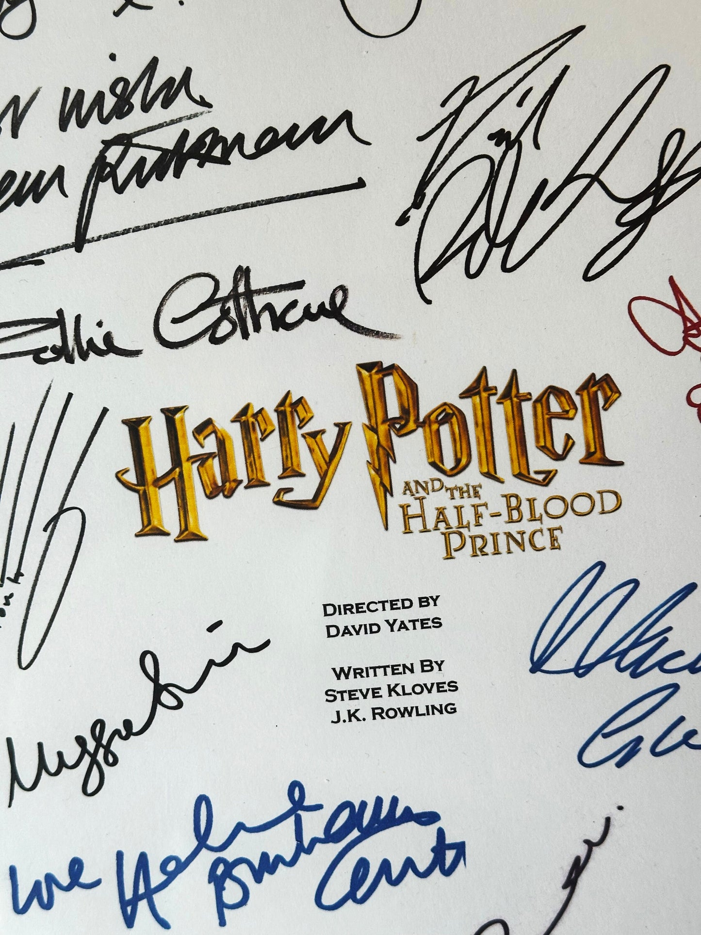 HARRY POTTER Half Blood Prince Signed Movie Script, Movie Present, Birthday Gift, Movie Gift, Film Script,