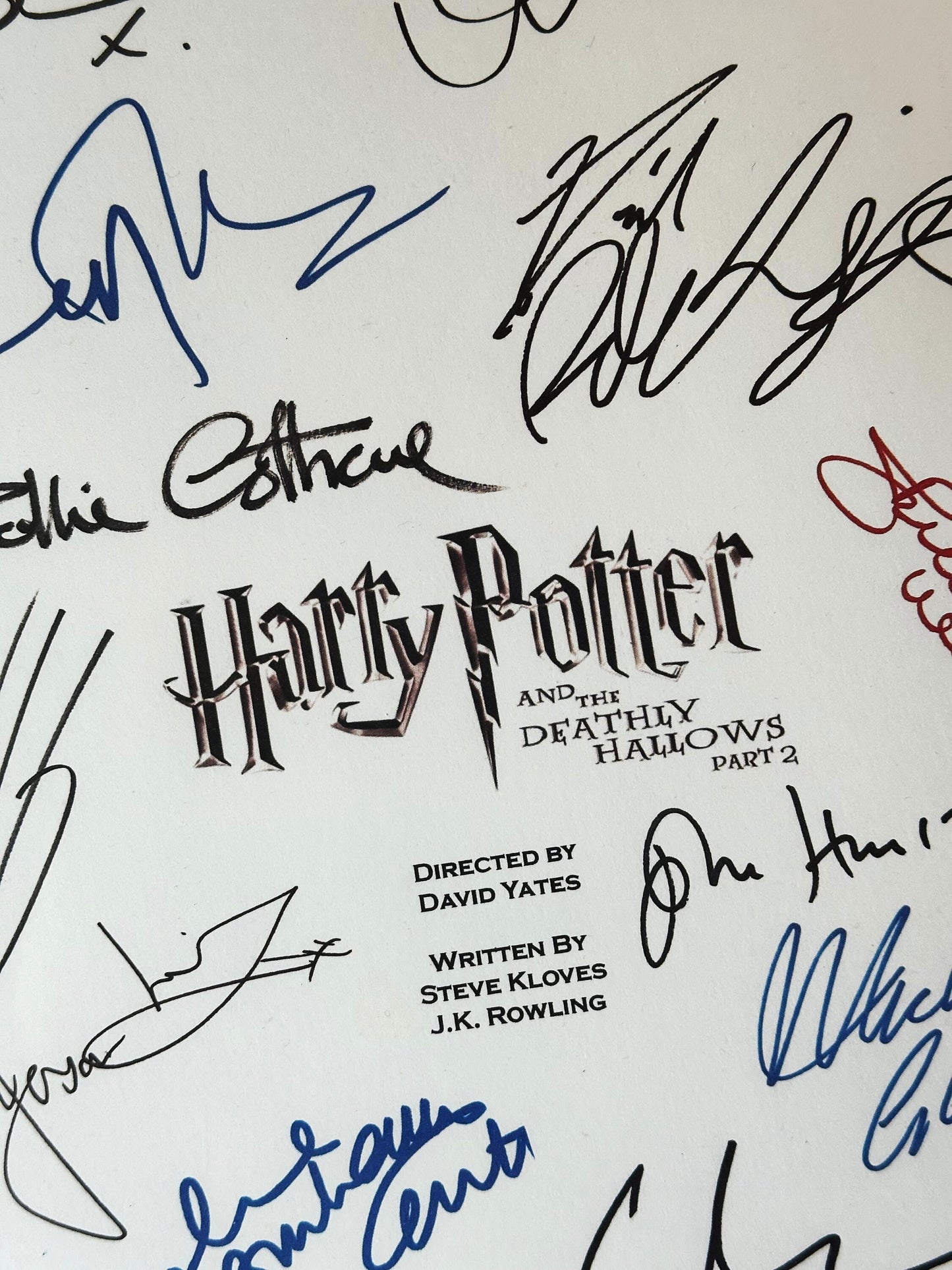 HARRY POTTER Deathly Hallows Part 2, Signed Movie Script, Movie Present, Birthday Gift, Movie Gift, Film Script,