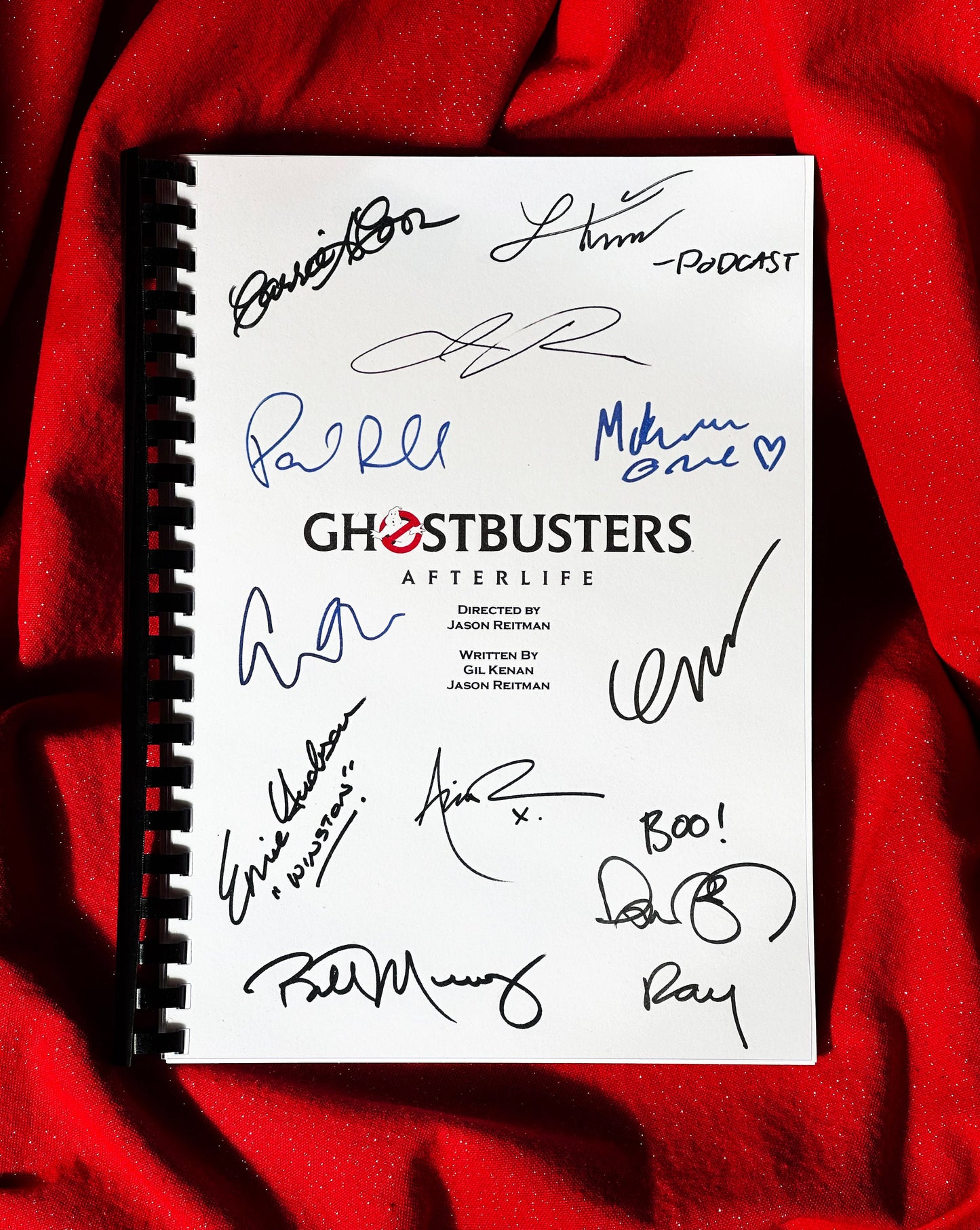 GHOSTBUSTERS AFTERLIFE Signed Movie Script, Present, Birthday Gift, Movie Gift, Film Script, Film Present, Movies, Cinema, GHOSTBUSTERS