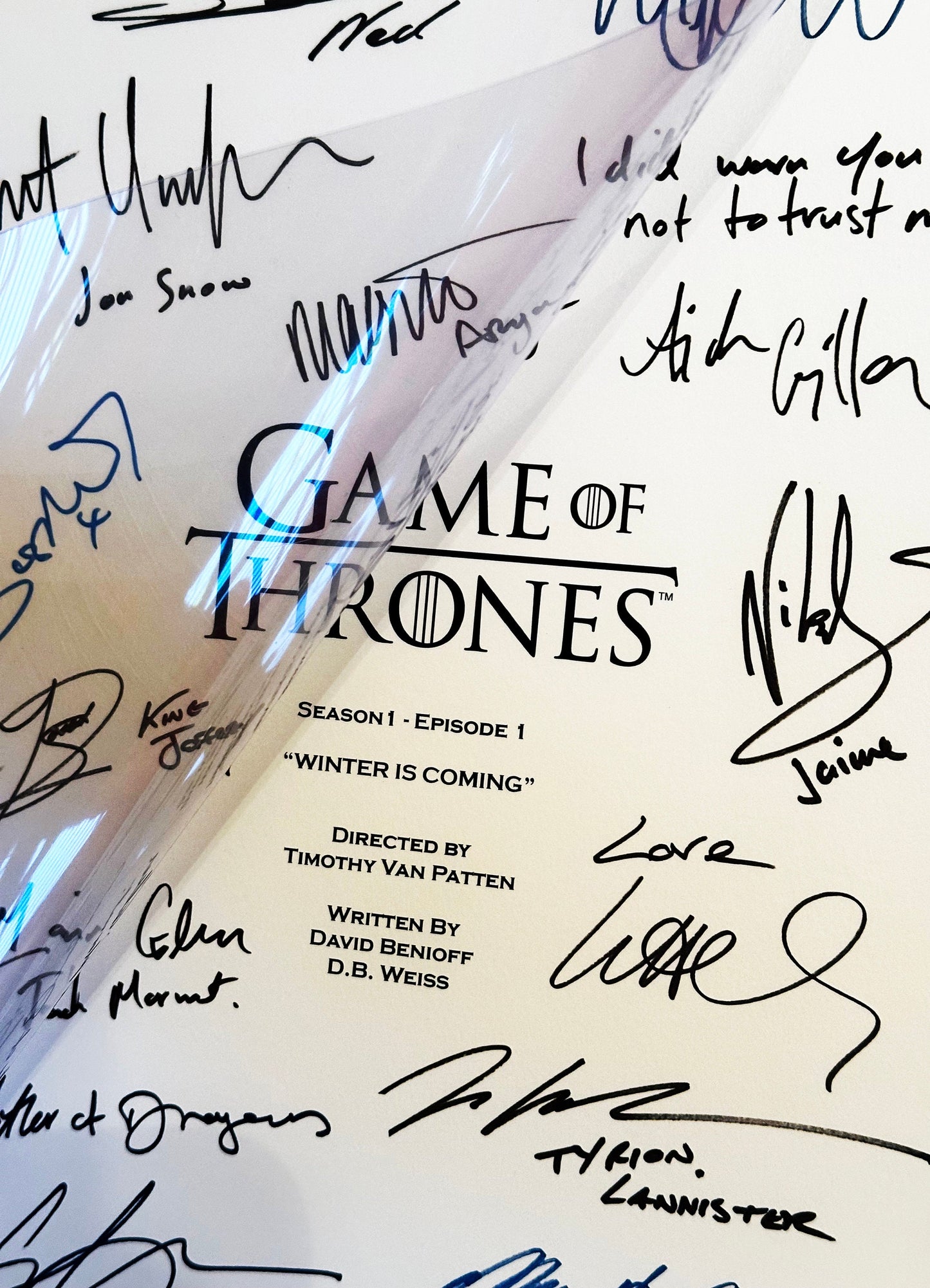 GAME OF THRONES Signed Script, Birthday Gift, Movie Gift, Film, Screenplay, Stark, Jon Snow, Present, Cinema