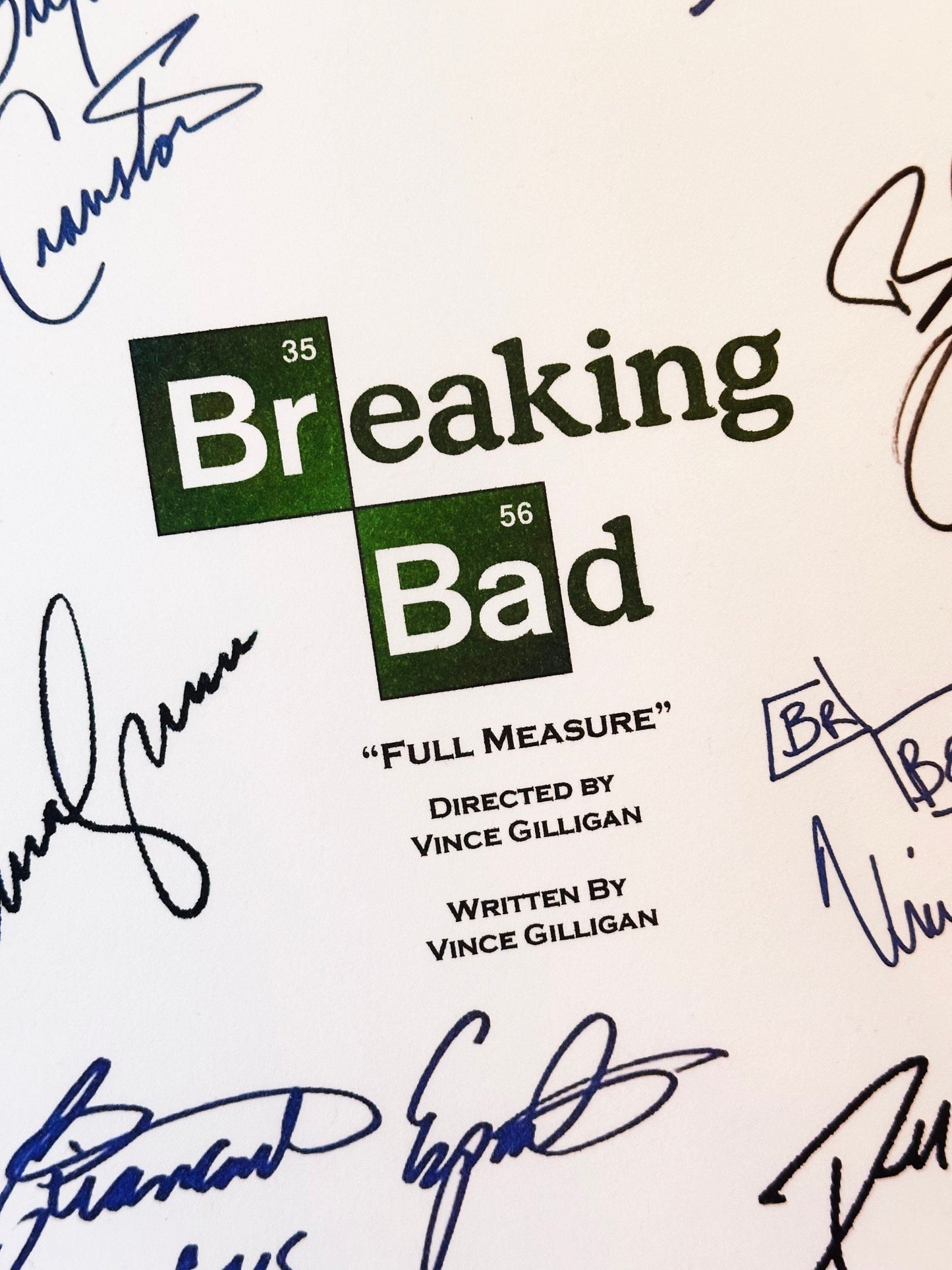 BREAKING BAD Signed Script, Movie Present, Birthday Gift, Movie Gift, Film Script, Film Present, Movies, Karate Kid