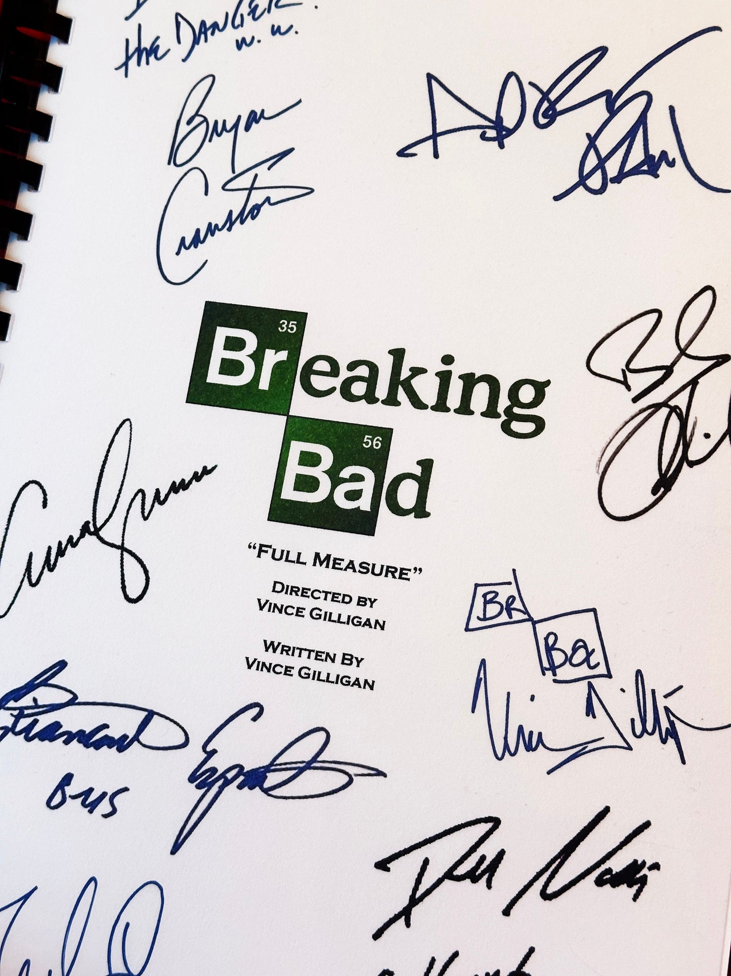 BREAKING BAD Signed Script, Movie Present, Birthday Gift, Movie Gift, Film Script, Film Present, Movies, Karate Kid