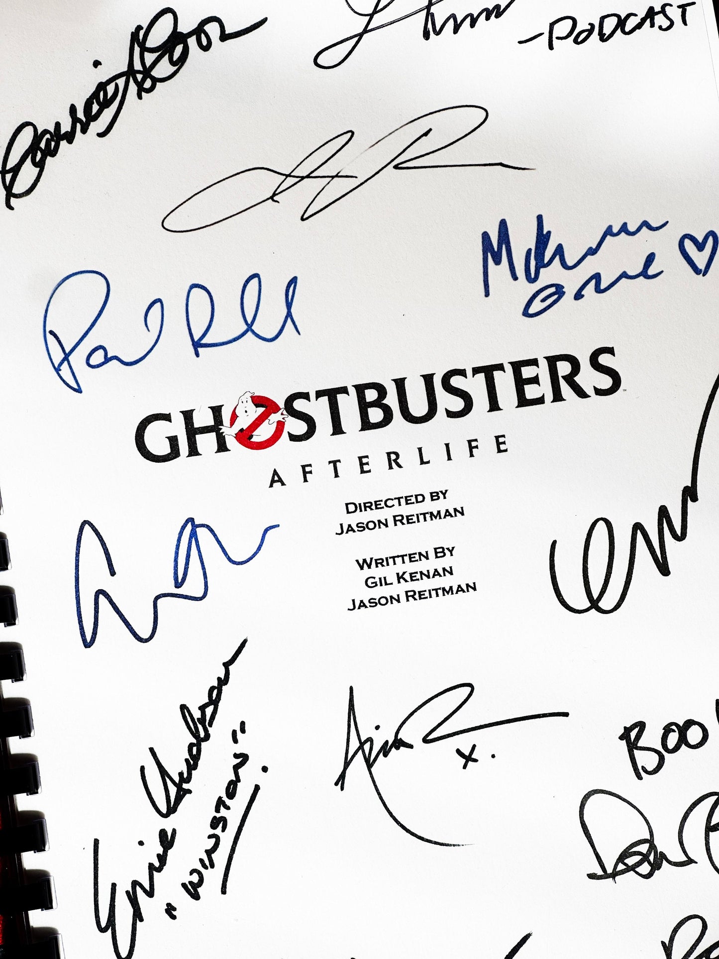 GHOSTBUSTERS AFTERLIFE Signed Movie Script, Present, Birthday Gift, Movie Gift, Film Script, Film Present, Movies, Cinema, GHOSTBUSTERS