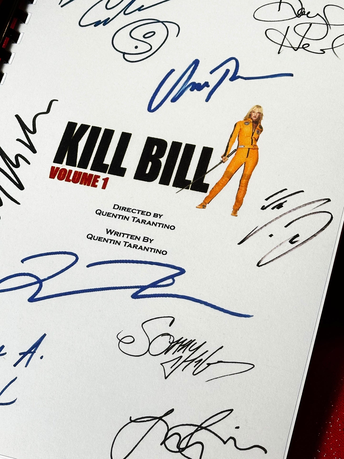 KILL BILL Signed Movie Script, Birthday Gift, Movie Gift, Film, Screenplay, Tarantino, Thurman