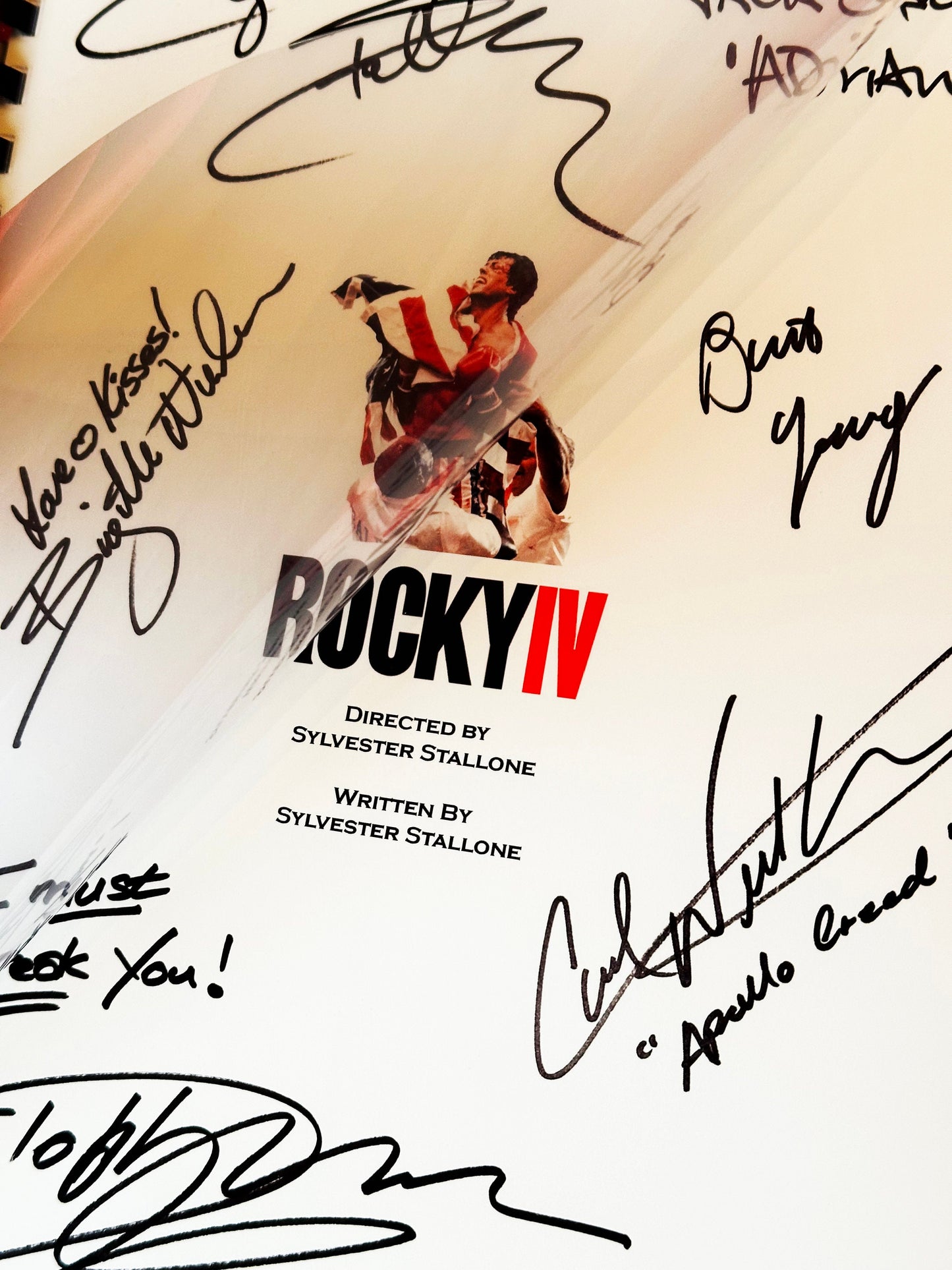 ROCKY IV TRANSCRIPT Signed Movie Transcript, Please Note !! This is a Transcript Only ... Please Read Description.