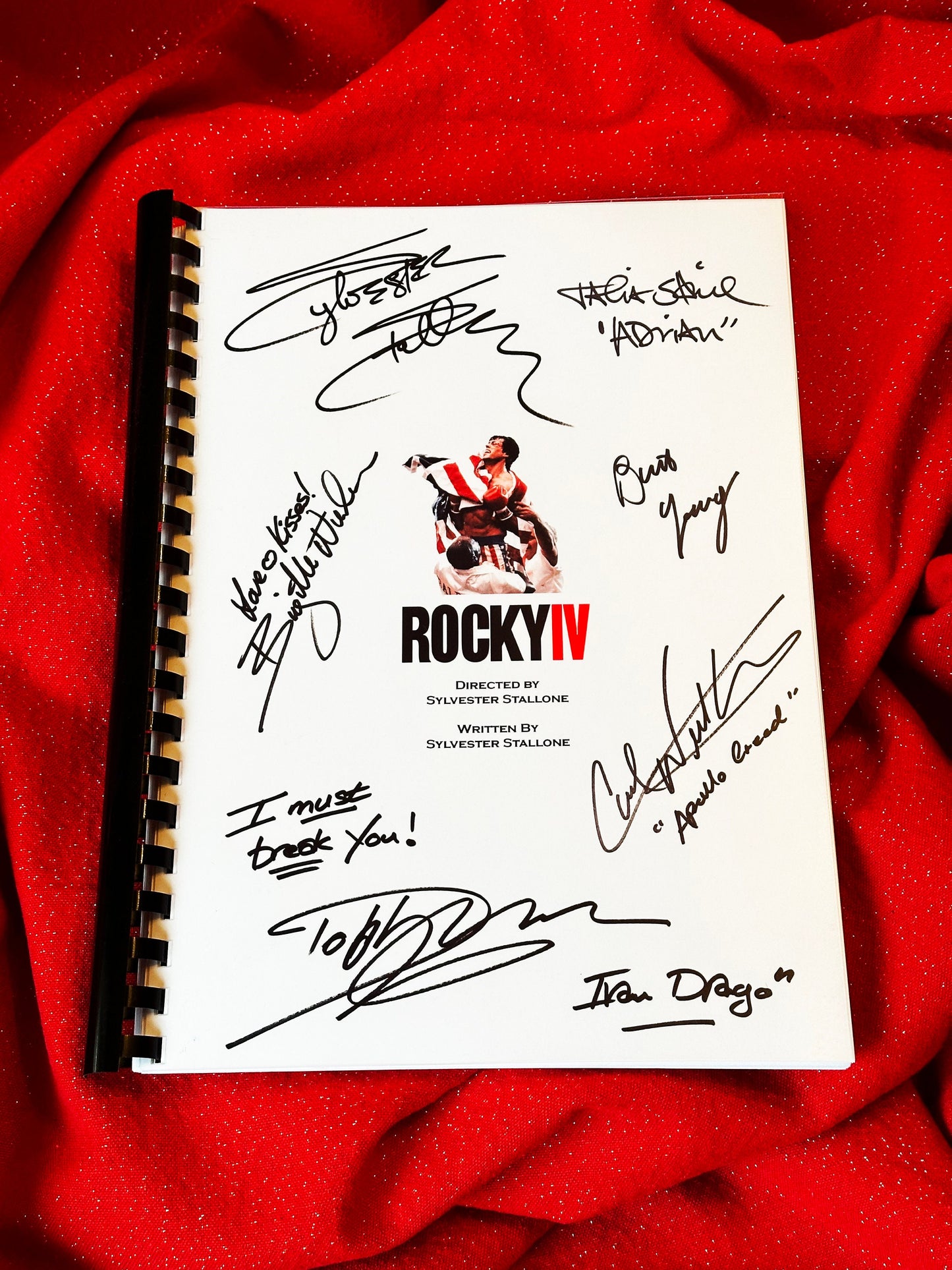 ROCKY IV TRANSCRIPT Signed Movie Transcript, Please Note !! This is a Transcript Only ... Please Read Description.