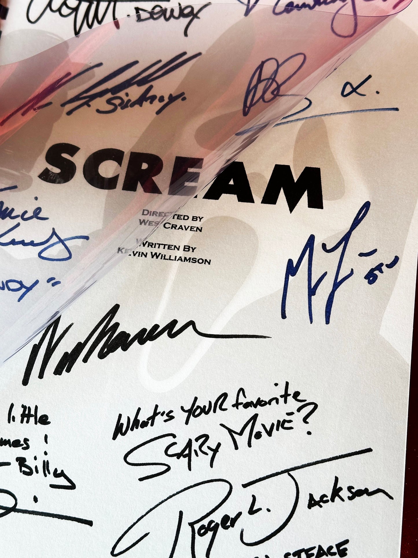 SCREAM Signed Movie Script, Birthday Gift, Movie Gift, Film Script, Screenplay, Autographs,