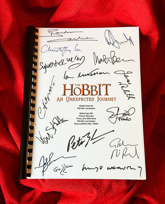 THE HOBBIT Unexpected Journey. Signed Movie Script, Birthday Gift, Movie Gift, Film, Screenplay, Lord Of The Rings, Tolkien