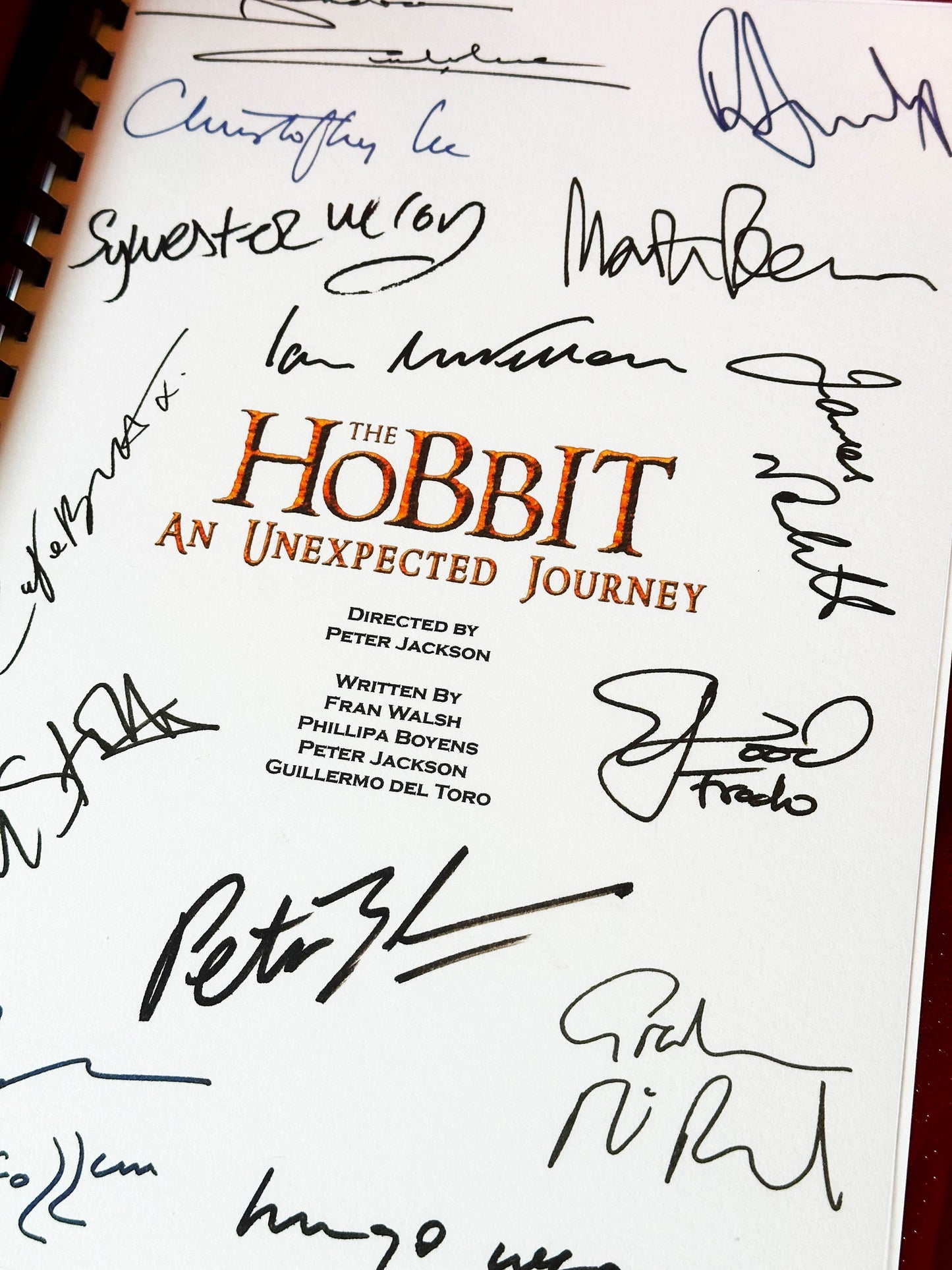 THE HOBBIT Unexpected Journey. Signed Movie Script, Birthday Gift, Movie Gift, Film, Screenplay, Lord Of The Rings, Tolkien