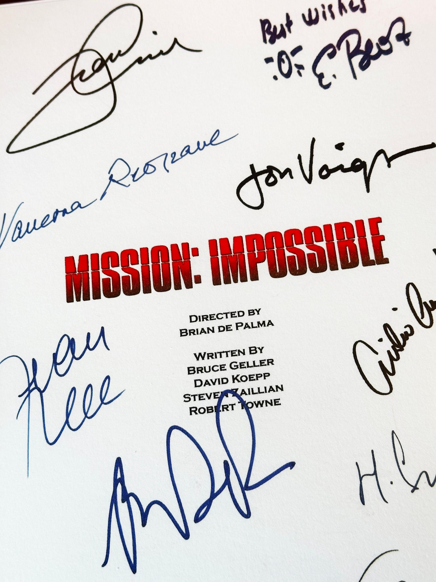 MISSION IMPOSSIBLE Signed Movie Script, Birthday Gift, Movie Gift, Film, Screenplay, Cruise, Gift, Present