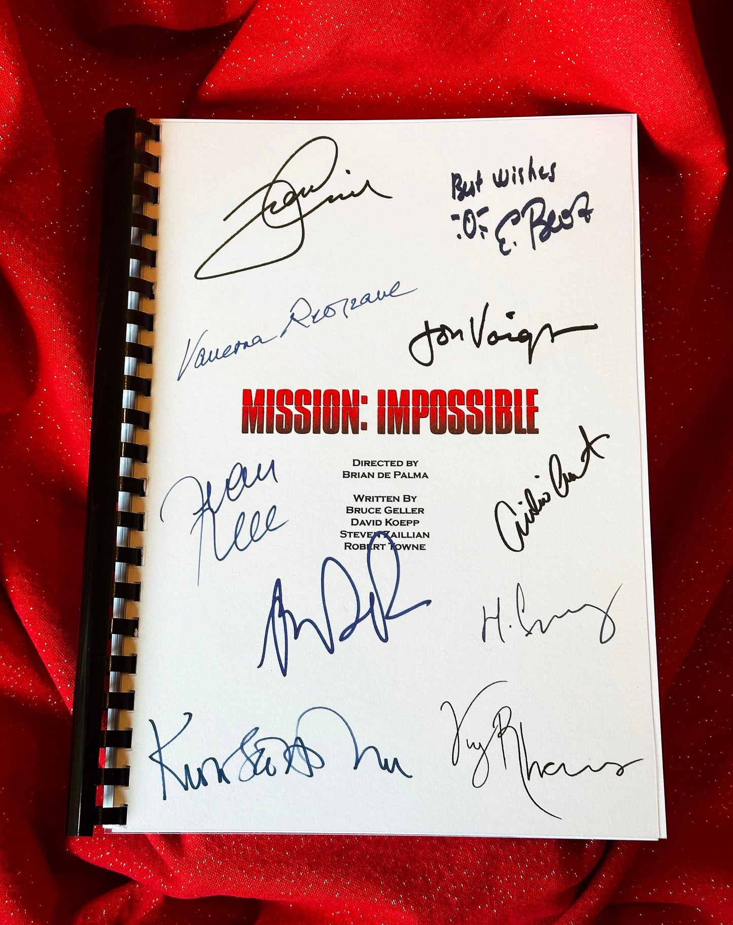 MISSION IMPOSSIBLE Signed Movie Script, Birthday Gift, Movie Gift, Film, Screenplay, Cruise, Gift, Present