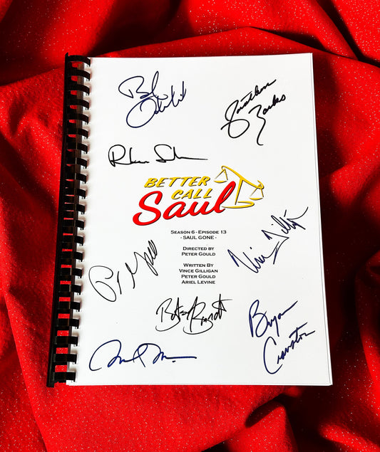 BETTER CALL SAUL Signed Script, Movie Present, Birthday Gift, Movie Gift, Film Script, Film Present, Movies, Breaking Bad