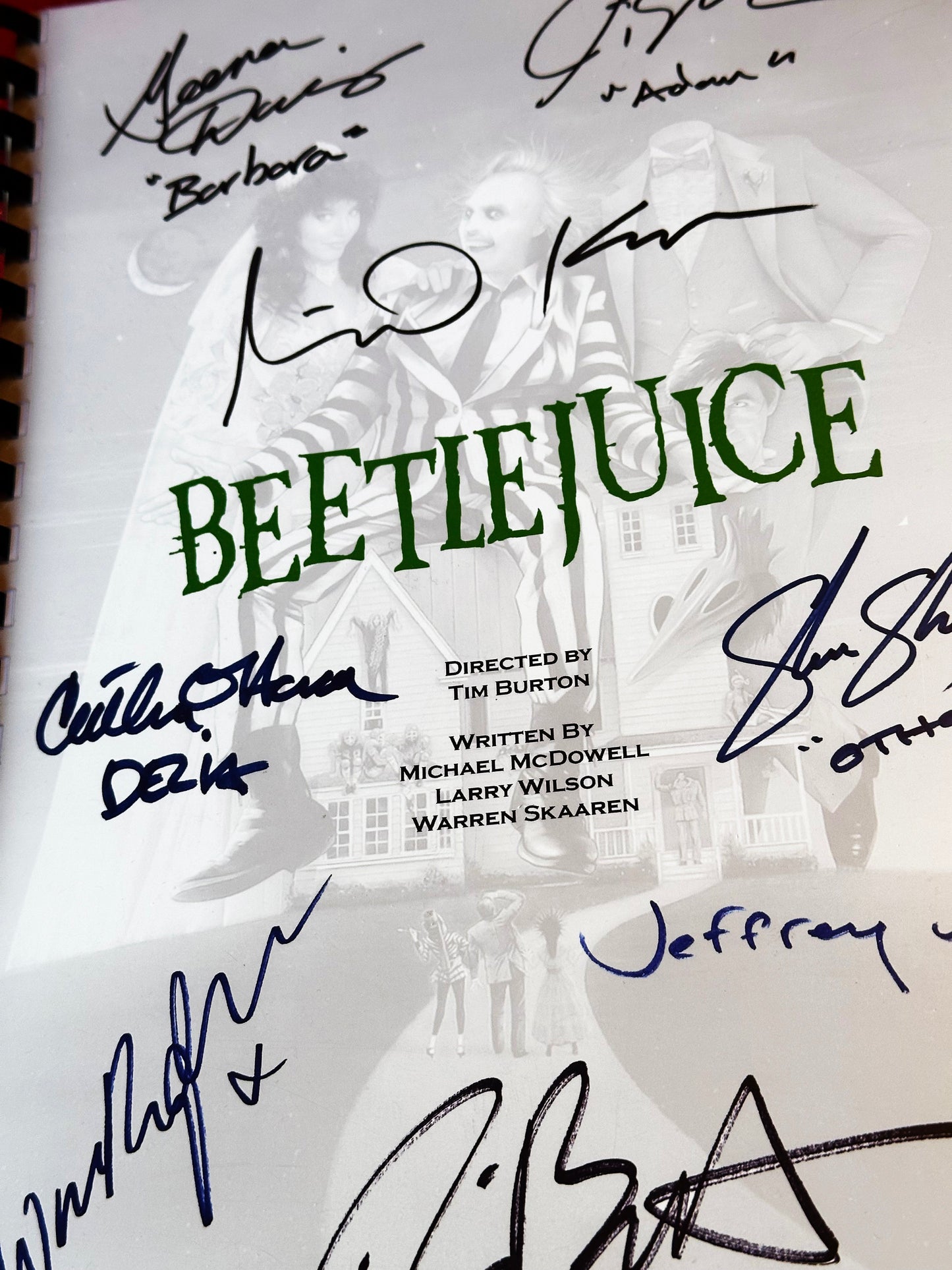 BEETLEJUICE Signed Movie Script, Birthday Gift, Movie Gift, Film, Screenplay, Cinema