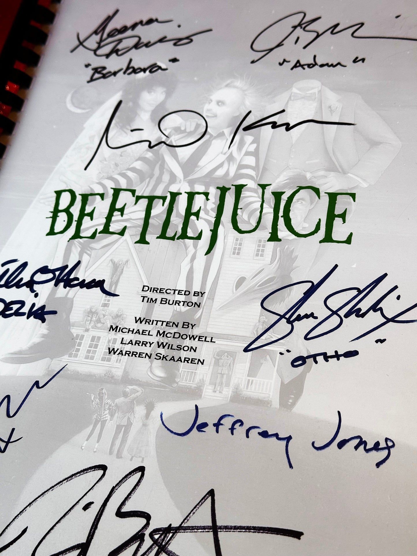 BEETLEJUICE Signed Movie Script, Birthday Gift, Movie Gift, Film, Screenplay, Cinema