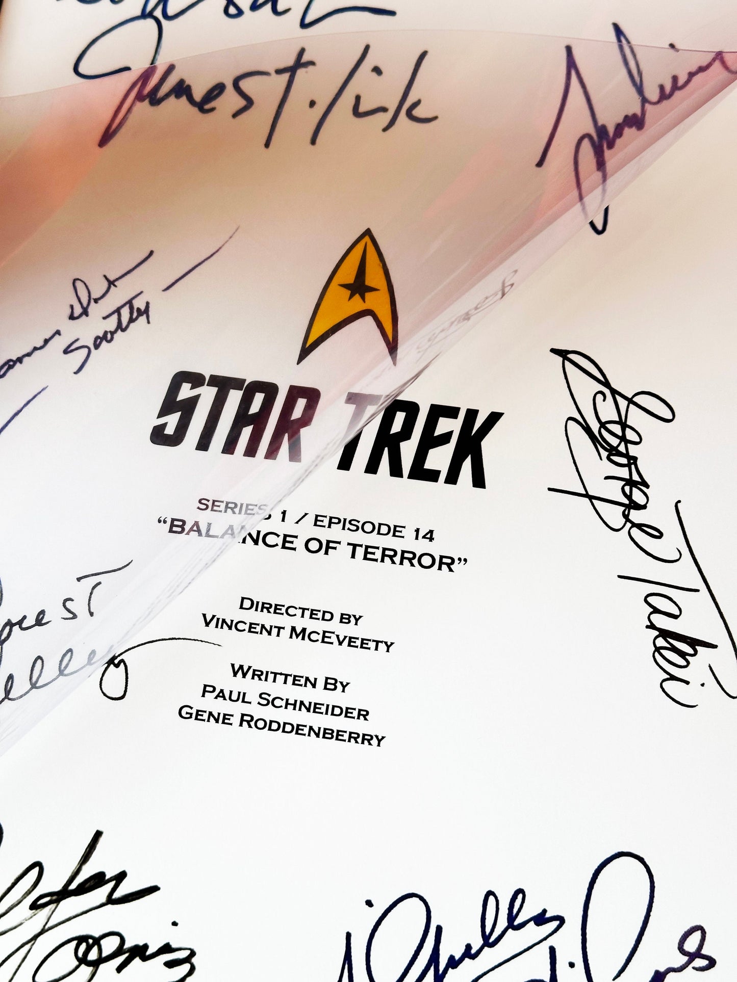 STAR TREK TV Series Signed Script, Birthday Gift, Movie Gift, Film, Screenplay, Present, Cinema, Kirk, Spock, Reprint