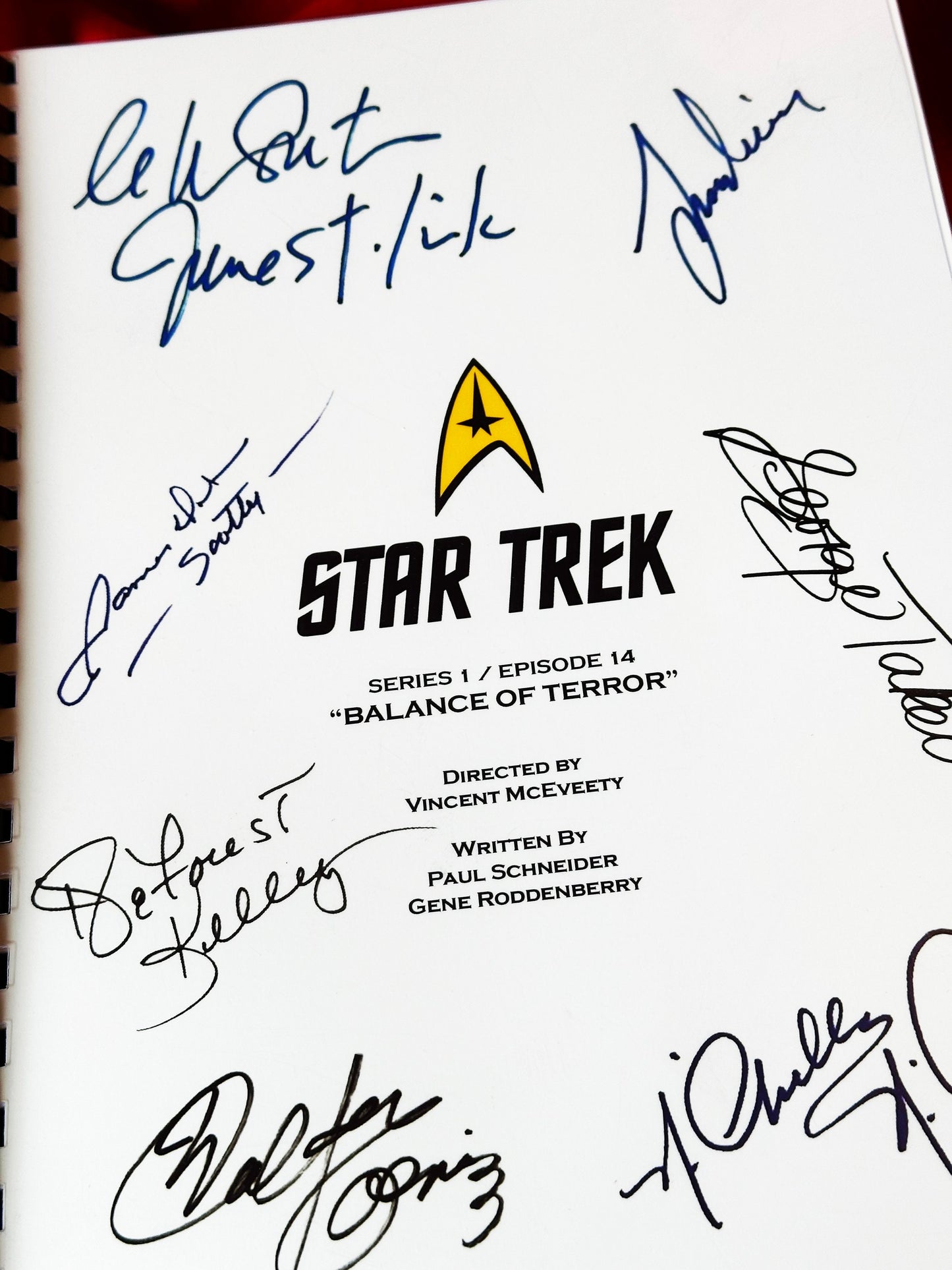 STAR TREK TV Series Signed Script, Birthday Gift, Movie Gift, Film, Screenplay, Present, Cinema, Kirk, Spock, Reprint