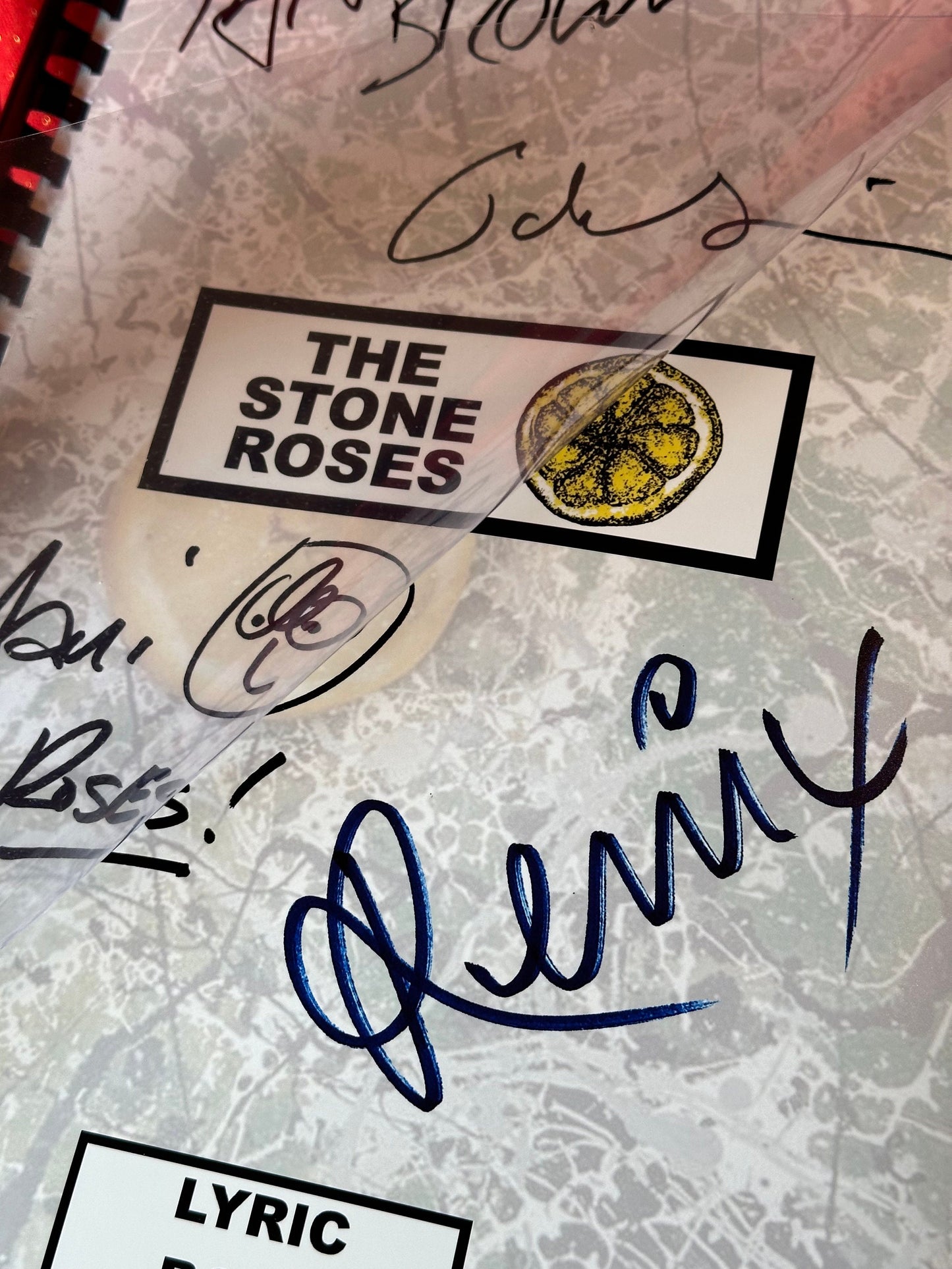 THE STONE ROSES Signed Lyric Book, Reprint, Birthday Gift, Music Gift, Band, Pop Music, Ian Brown,