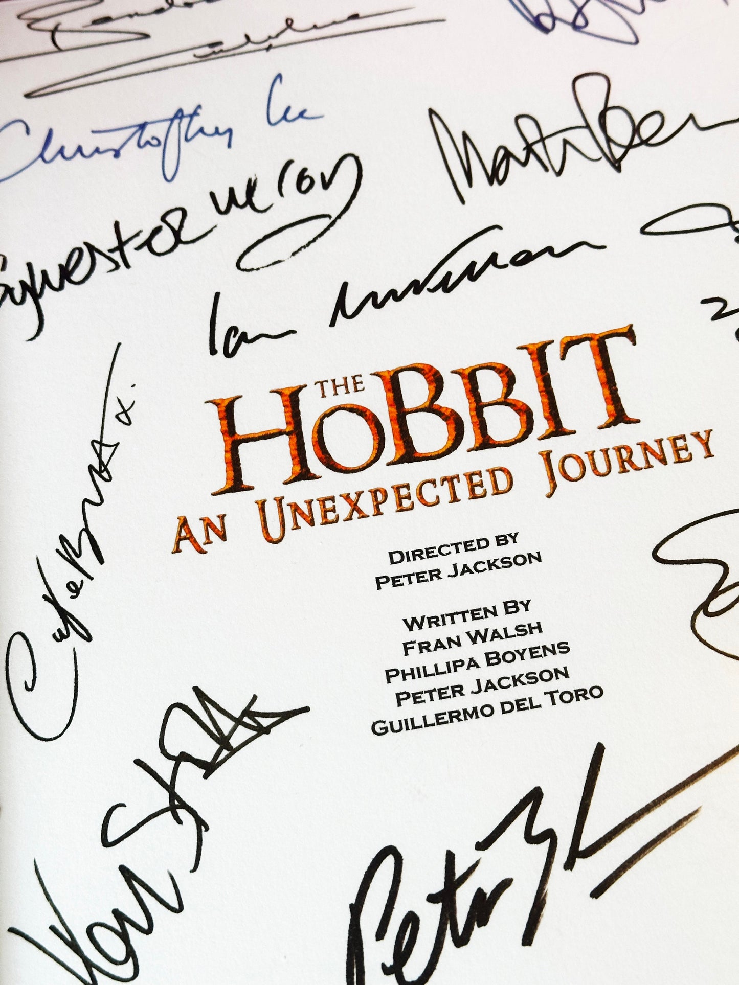 THE HOBBIT Unexpected Journey. Signed Movie Script, Birthday Gift, Movie Gift, Film, Screenplay, Lord Of The Rings, Tolkien