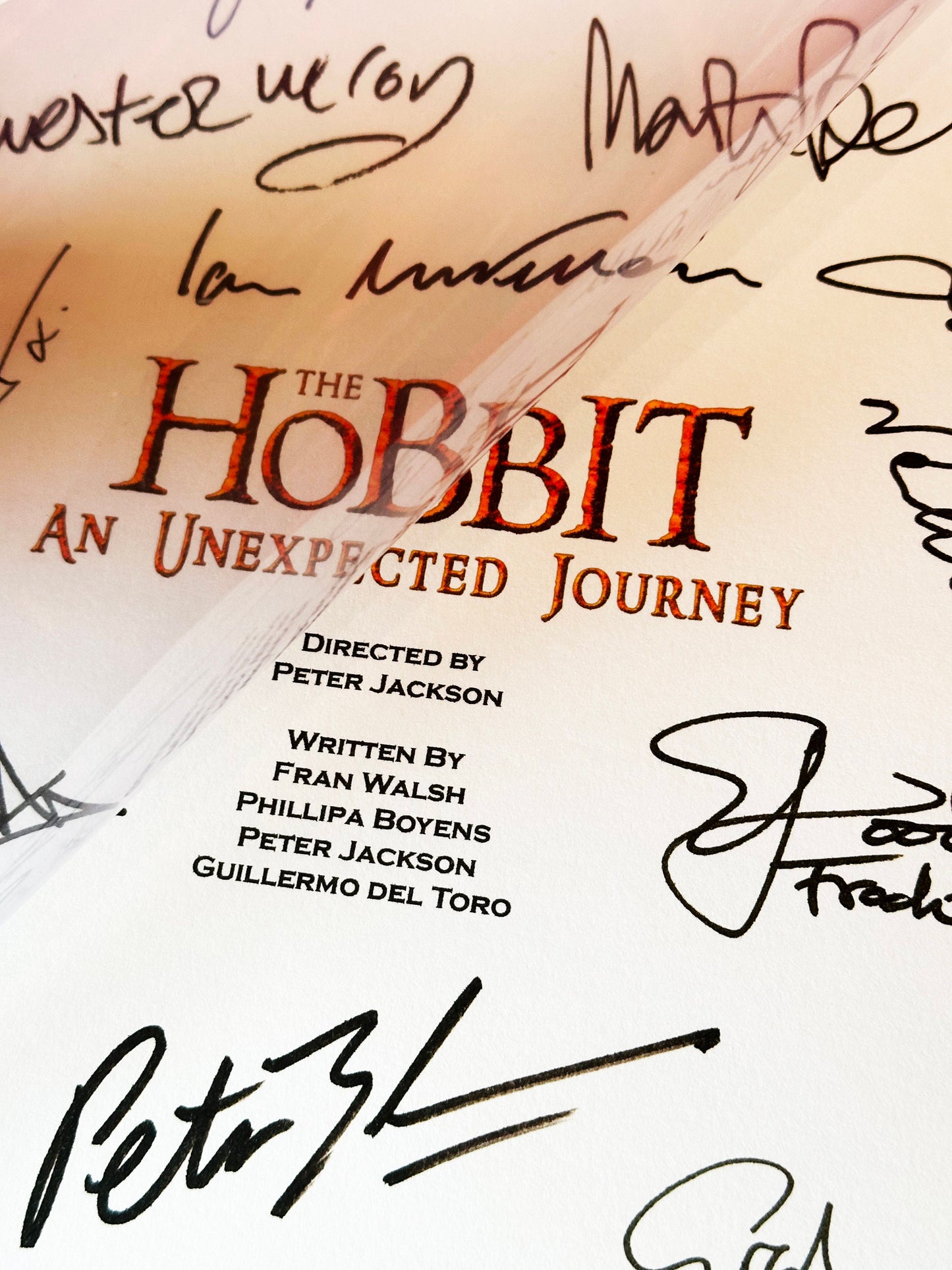 THE HOBBIT Unexpected Journey. Signed Movie Script, Birthday Gift, Movie Gift, Film, Screenplay, Lord Of The Rings, Tolkien