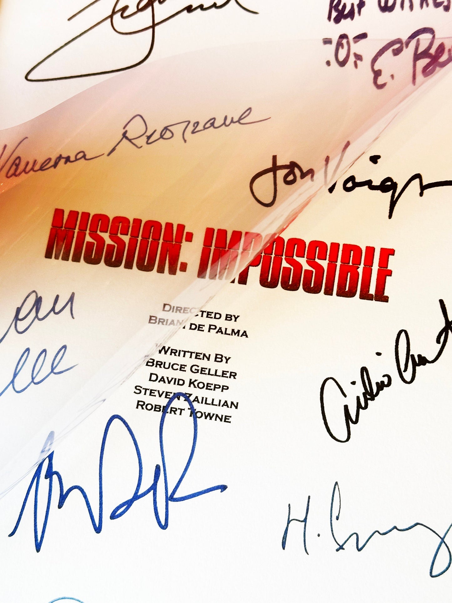 MISSION IMPOSSIBLE Signed Movie Script, Birthday Gift, Movie Gift, Film, Screenplay, Cruise, Gift, Present