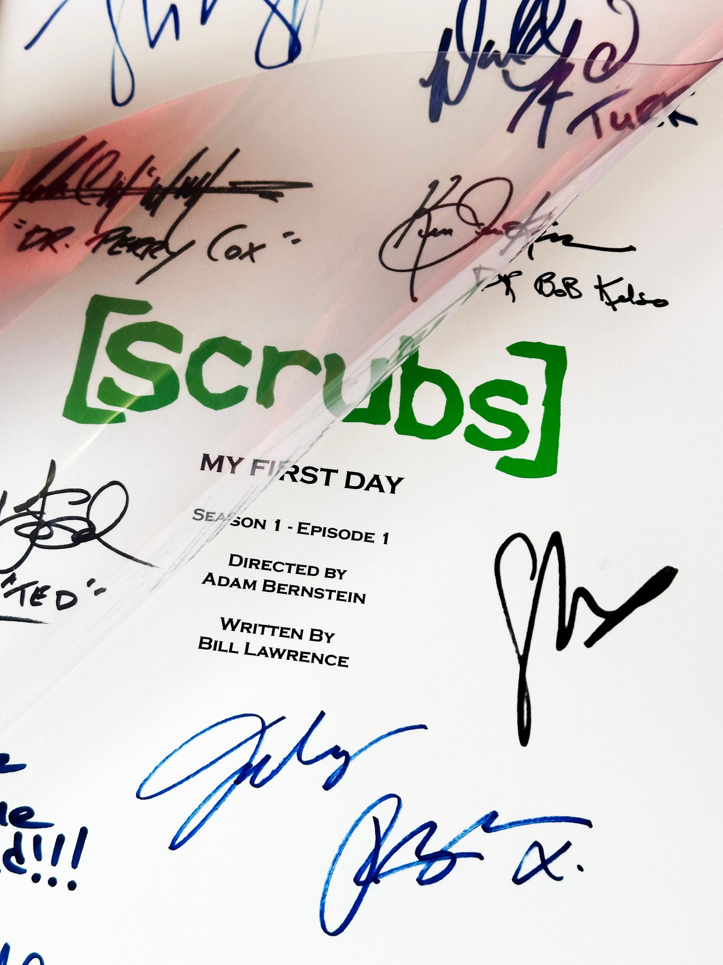 SCRUBS Signed Script, Present, Birthday Gift, Movie Gift, Film Script, Film Present, Movies, Cinema