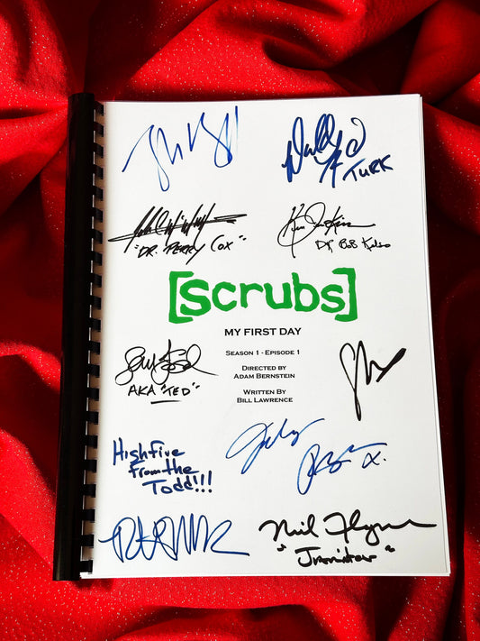 SCRUBS Signed Script, Present, Birthday Gift, Movie Gift, Film Script, Film Present, Movies, Cinema