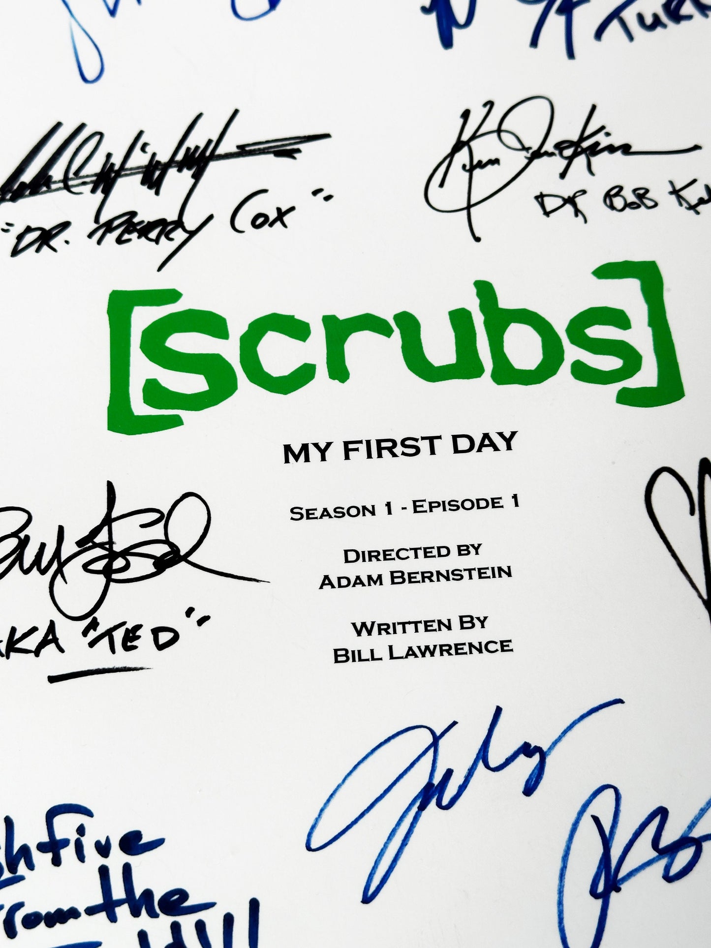 SCRUBS Signed Script, Present, Birthday Gift, Movie Gift, Film Script, Film Present, Movies, Cinema