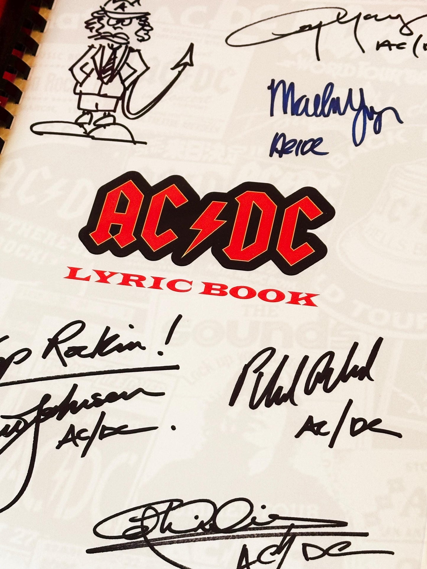 AC/DC Lyric Book, Birthday Gift, Movie Gift, Songs, Rock, ACDC, Heavy Metal, Band