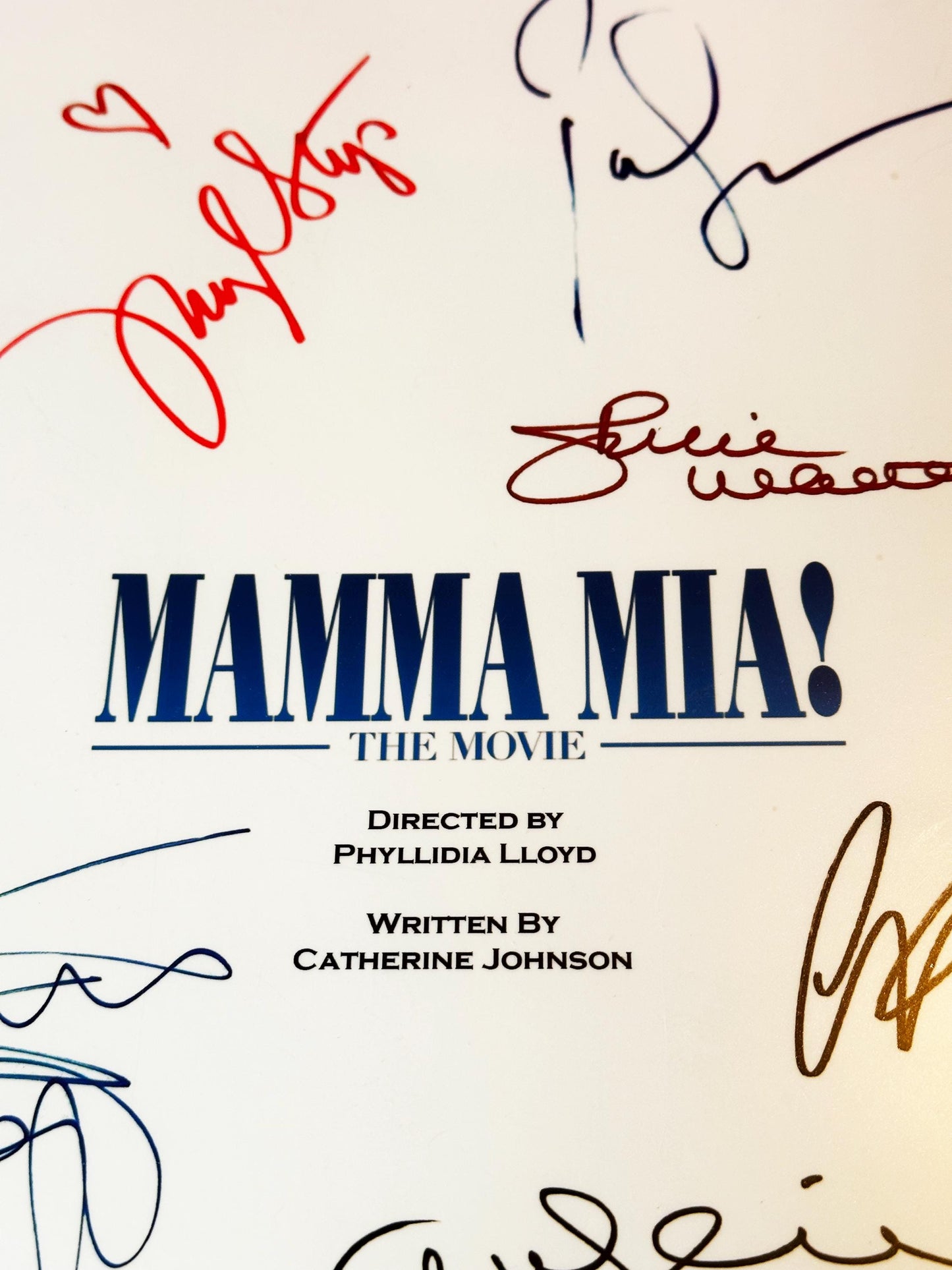 MAMMA MIA Signed Movie Script, Movie Present, Birthday Gift, Movie Gift, Film Script, Stocking filler