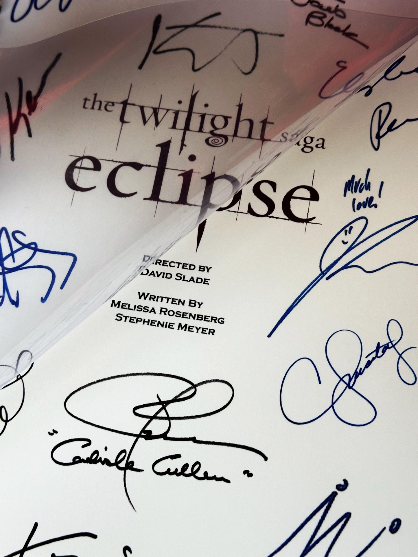 TWILIGHT ECLIPSE Signed Movie Script, Movie Present, Birthday Gift, Movie Gift, Film Script, Screenplay, Autograph, Stocking filler