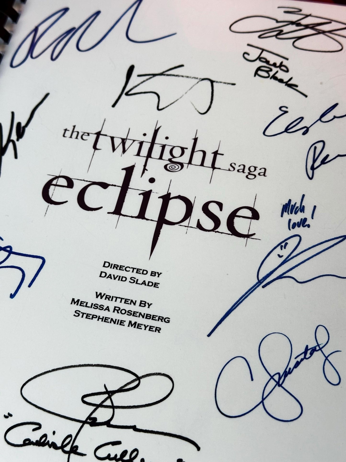 TWILIGHT ECLIPSE Signed Movie Script, Movie Present, Birthday Gift, Movie Gift, Film Script, Screenplay, Autograph, Stocking filler