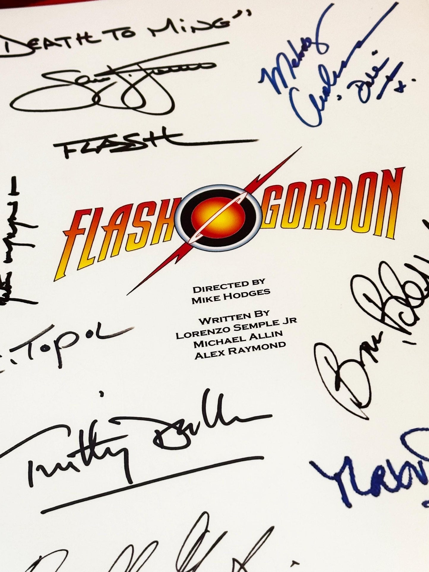 FLASH GORDON Signed Movie Script, Birthday Gift, Movie Gift, Film Script, 80's, 1980's